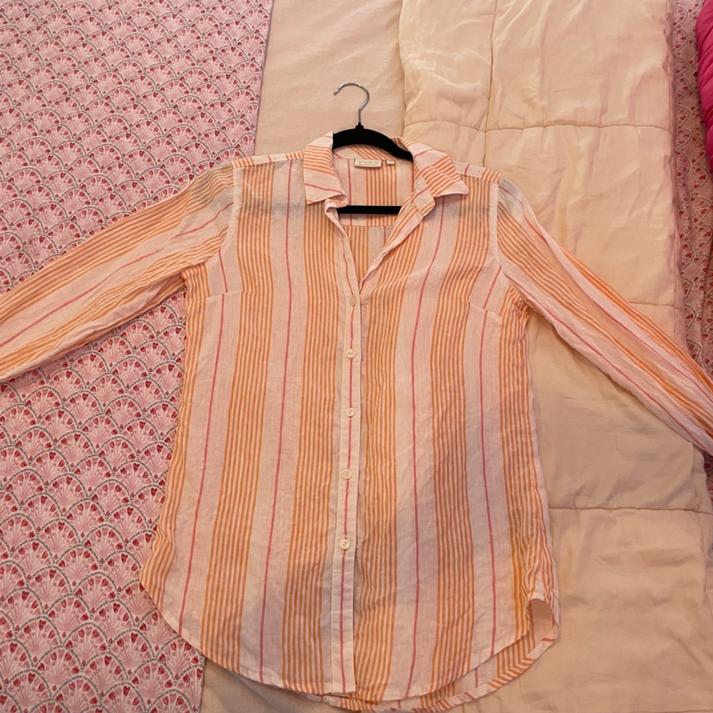 Callie Linen Shirt Boardwalk Stripe